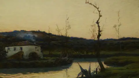 Imagem ilustrativa: Portugal: Rio com casa e montanhas ao fundo